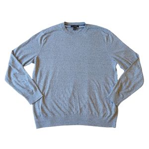 Banana Republic Silk Linen Sweater XL Blue Crewneck Lightweight Pullover Men